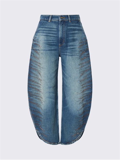 Jeans balloon con micro-strass LIU JO | UF6213D4854/79109